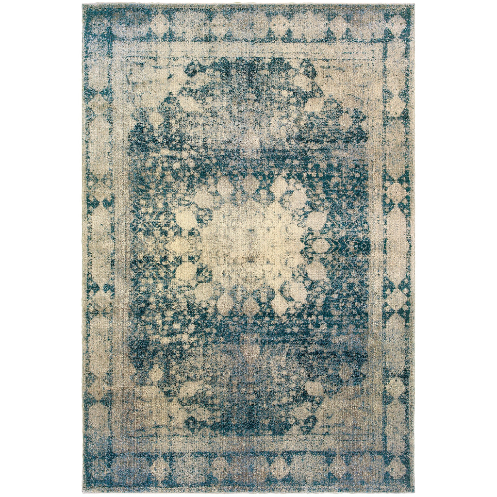 Oriental Weavers Empire 4445S Multicolor Rectangle Indoor Area Rug - Stain Resistant Traditional Rug with Distressed Medallion Design