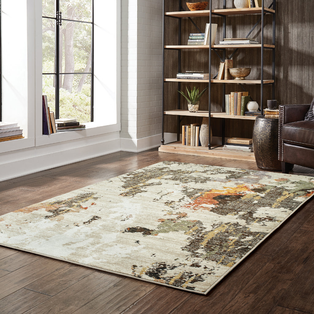 Oriental Weavers Evolution 7770J Multicolor Rectangle Indoor Area Rug - Durable Stain Resistant Contemporary Rug with Abstract Design