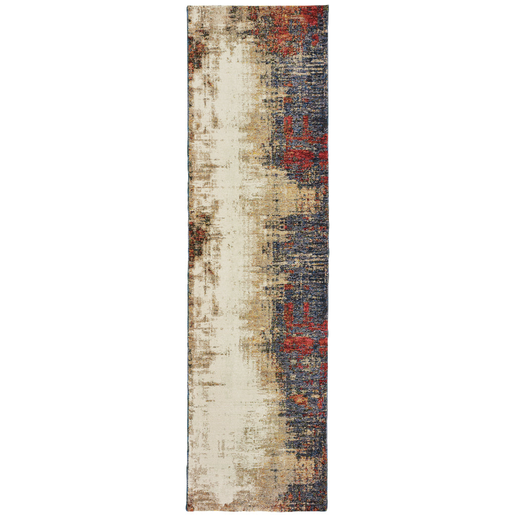 Oriental Weavers Evolution 8001A Multicolor Rectangle Indoor Runner - Durable Stain Resistant Contemporary Rug with Abstract Design-