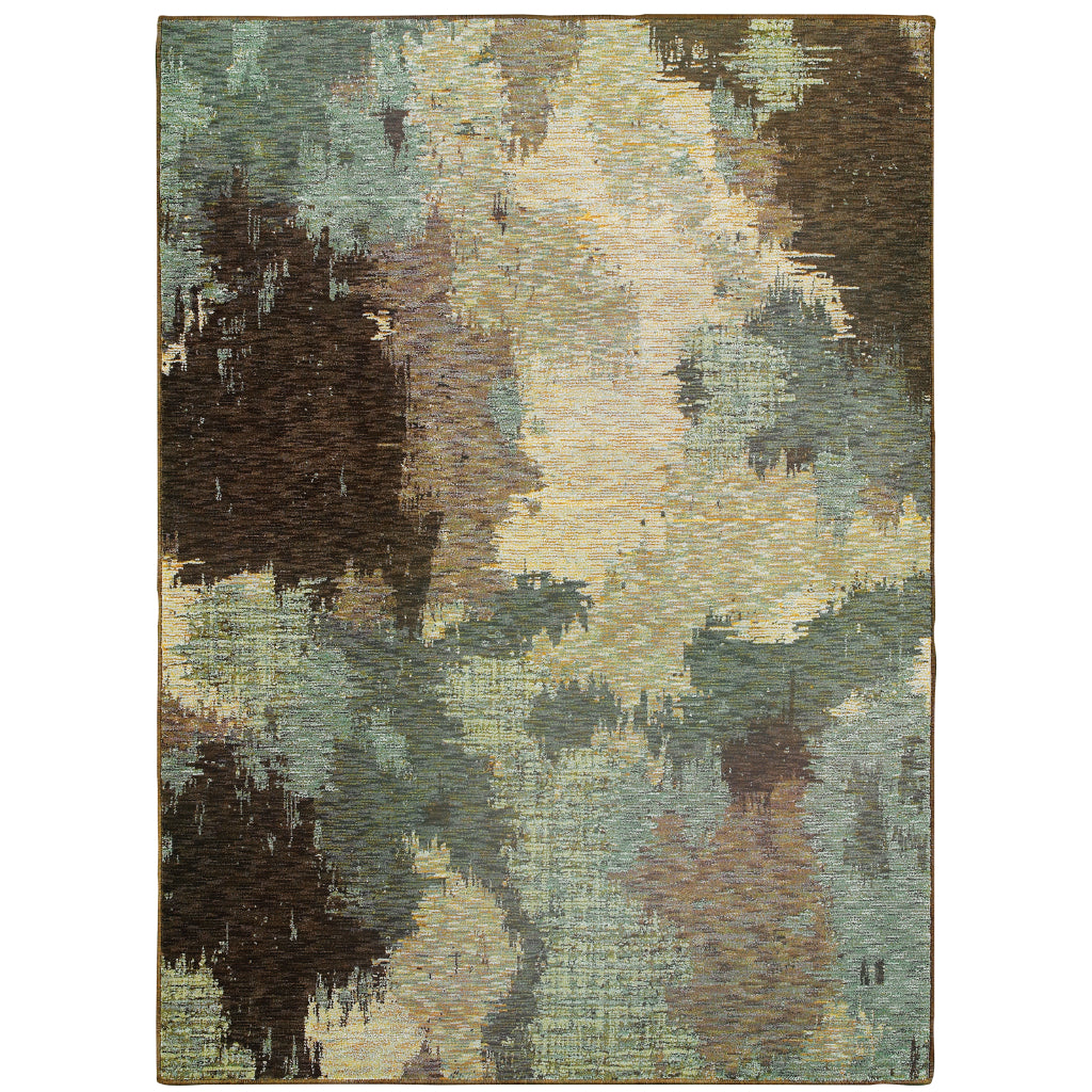 Oriental Weavers Evolution 8011B Multicolor Rectangle Indoor Area Rug - Durable Stain Resistant Contemporary Rug with Abstract Design