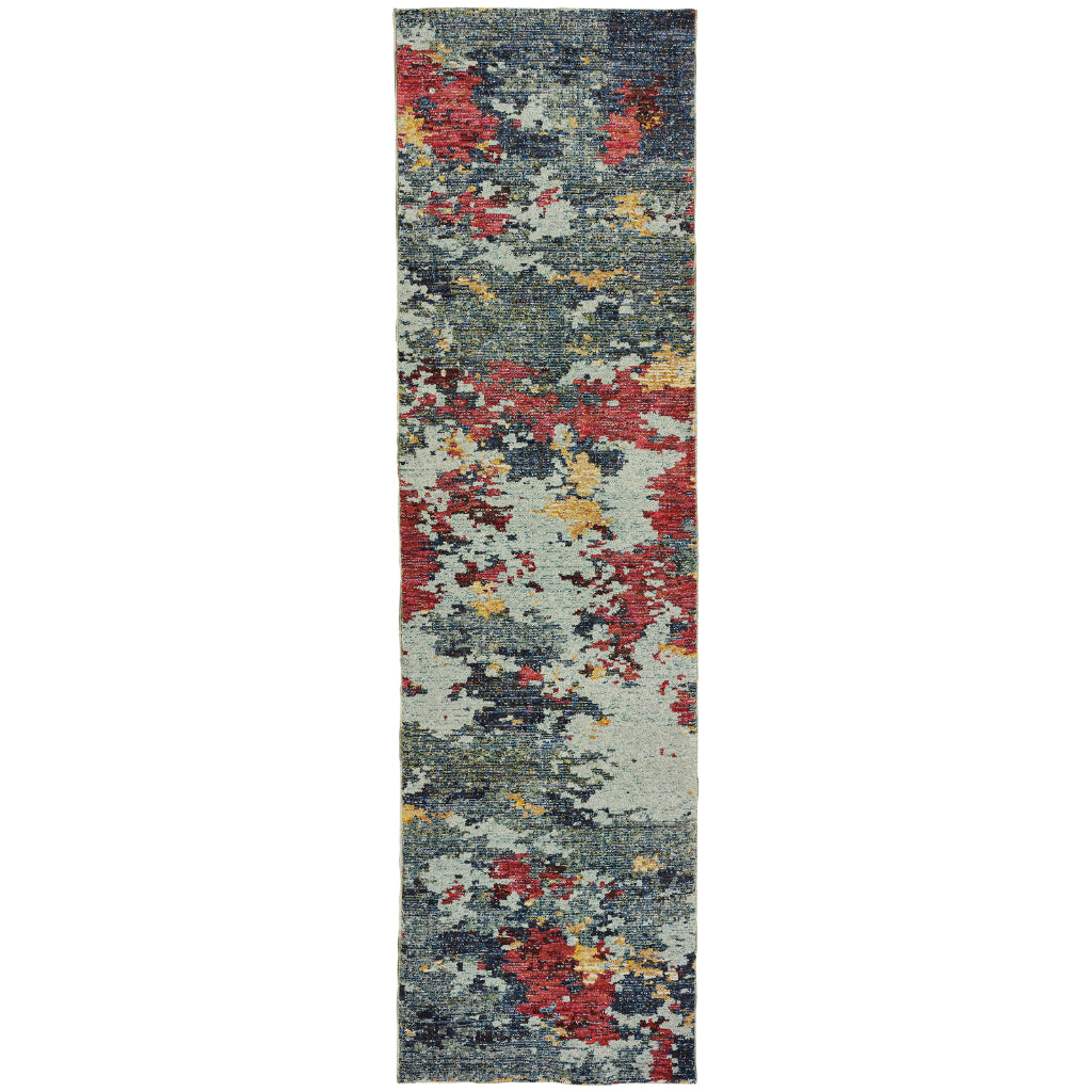 Oriental Weavers Evolution 8036C Multicolor Rectangle Indoor Runner - Durable Stain Resistant Contemporary Rug with Abstract Design-