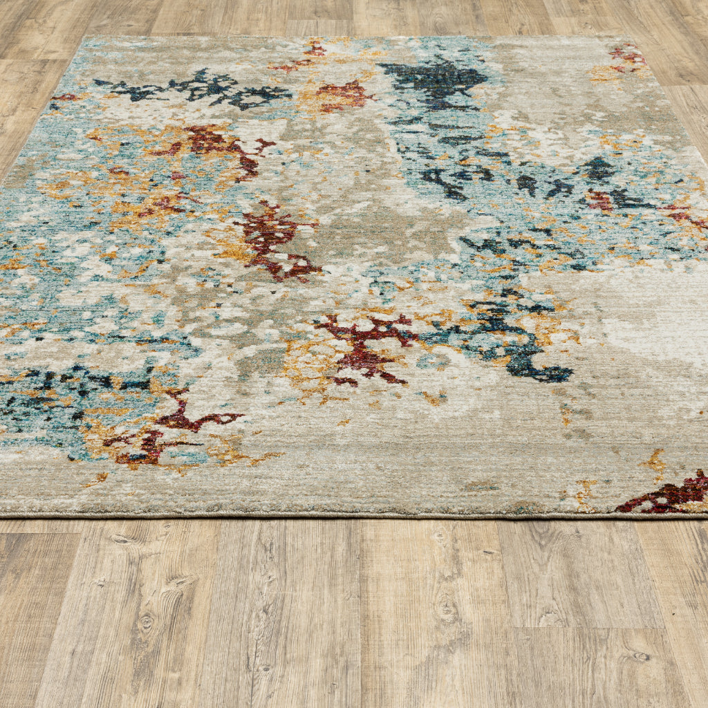 Oriental Weavers Evolution 8043K Multicolor Rectangle Indoor Area Rug - Durable Stain Resistant Contemporary Rug with Abstract Design