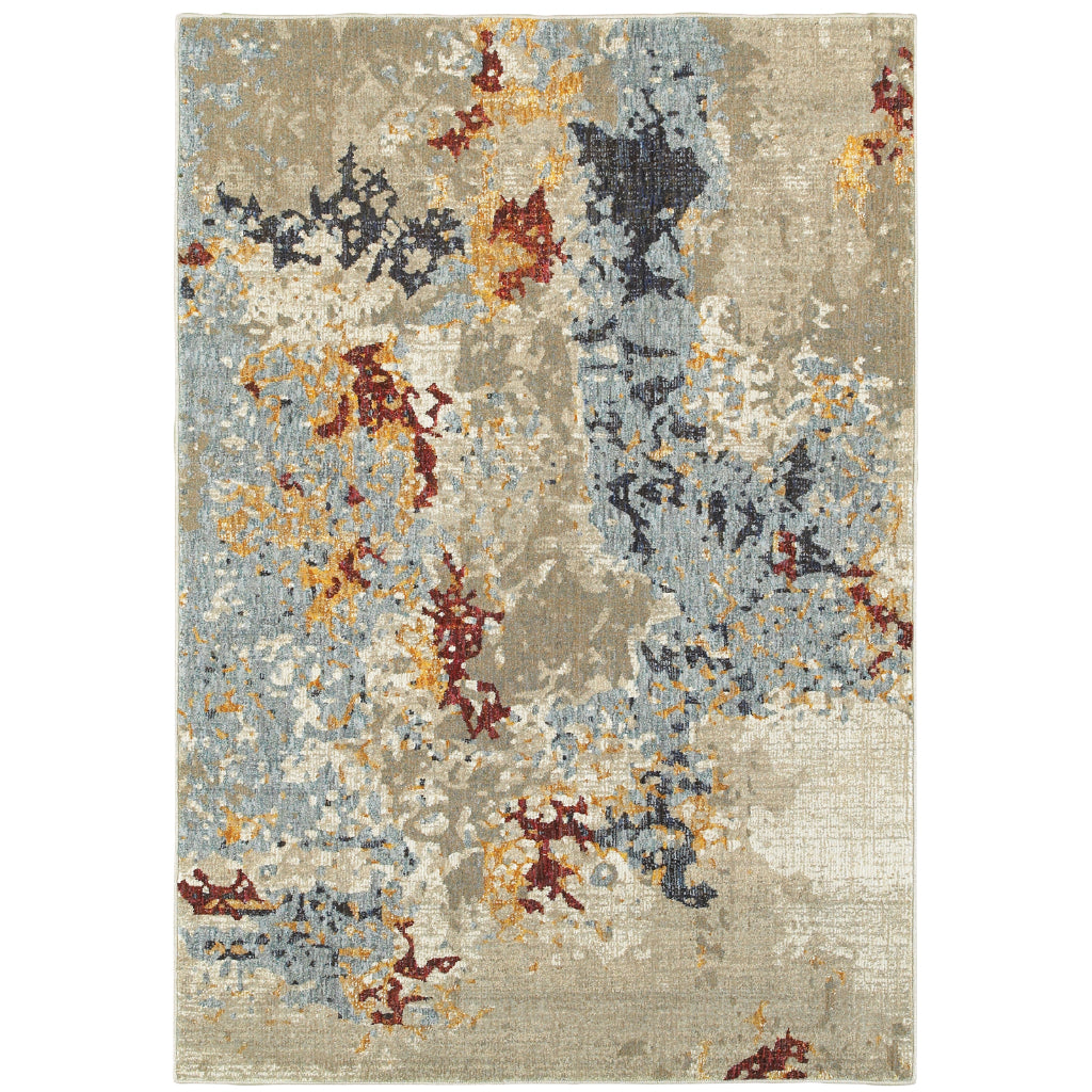 Oriental Weavers Evolution 8043K Multicolor Rectangle Indoor Area Rug - Durable Stain Resistant Contemporary Rug with Abstract Design