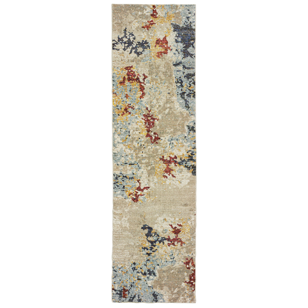 Oriental Weavers Evolution 8043K Multicolor Rectangle Indoor Runner - Durable Stain Resistant Contemporary Rug with Abstract Design-