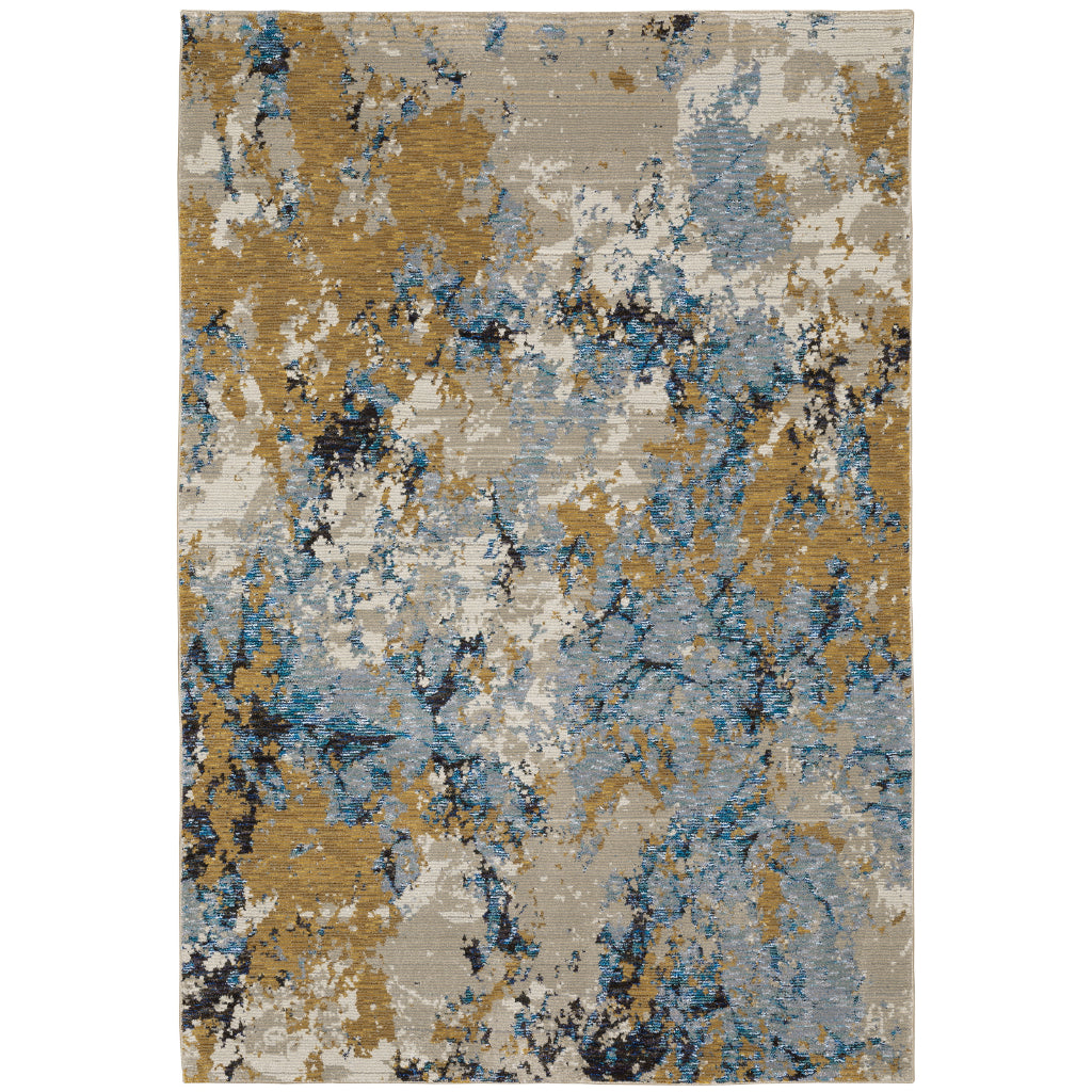 Oriental Weavers Evolution 0980A Multicolor Rectangle Indoor Area Rug - Durable Stain Resistant Contemporary Rug with Abstract Design