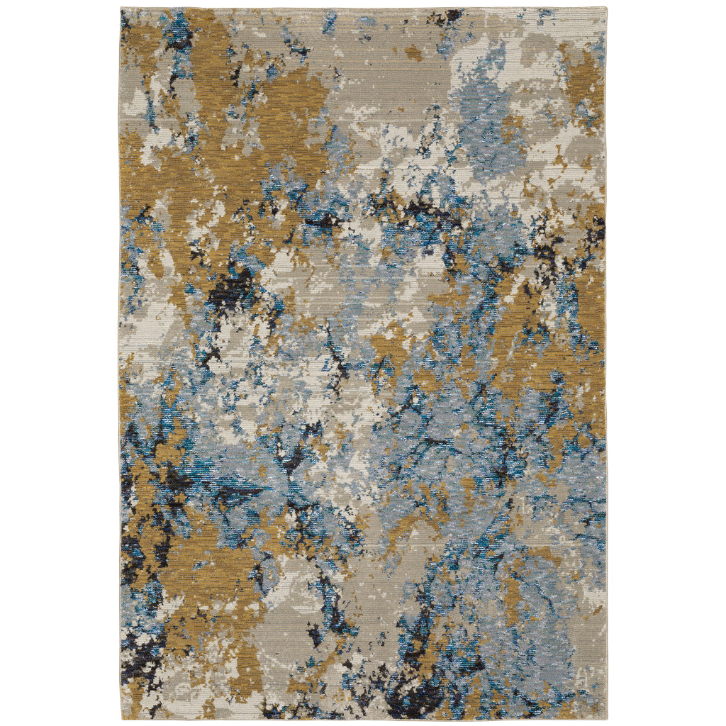Oriental Weavers Evolution 0980A Multicolor Rectangle Indoor Area Rug - Durable Stain Resistant Contemporary Rug with Abstract Design-