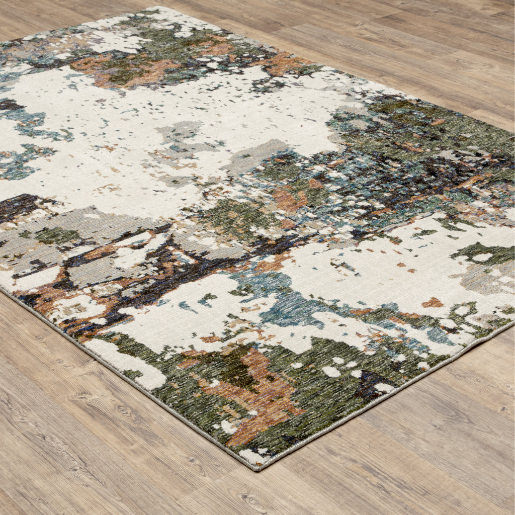 Oriental Weavers Evolution 0981A Multicolor Rectangle Indoor Area Rug - Durable Stain Resistant Contemporary Rug with Abstract Design