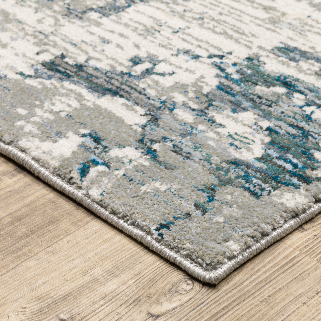 Oriental Weavers Evolution 0984D Multicolor Rectangle Indoor Runner - Durable Stain Resistant Contemporary Rug with Abstract Design