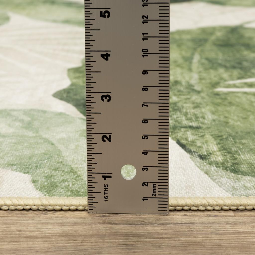 Oriental Weavers Fiji FIJ02 Beige Rectangle Indoor/Outdoor Runner Floral Pattern-