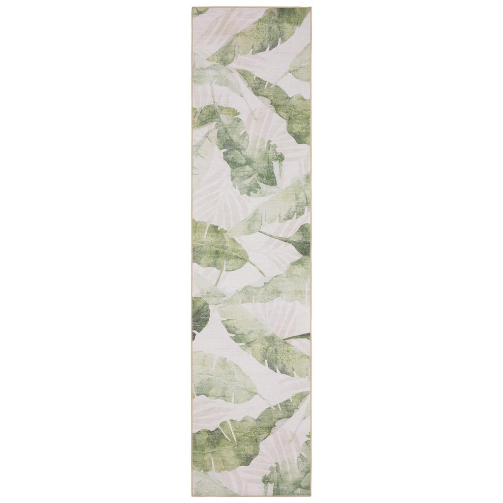 Oriental Weavers Fiji FIJ02 Beige Rectangle Indoor/Outdoor Runner Floral Pattern-