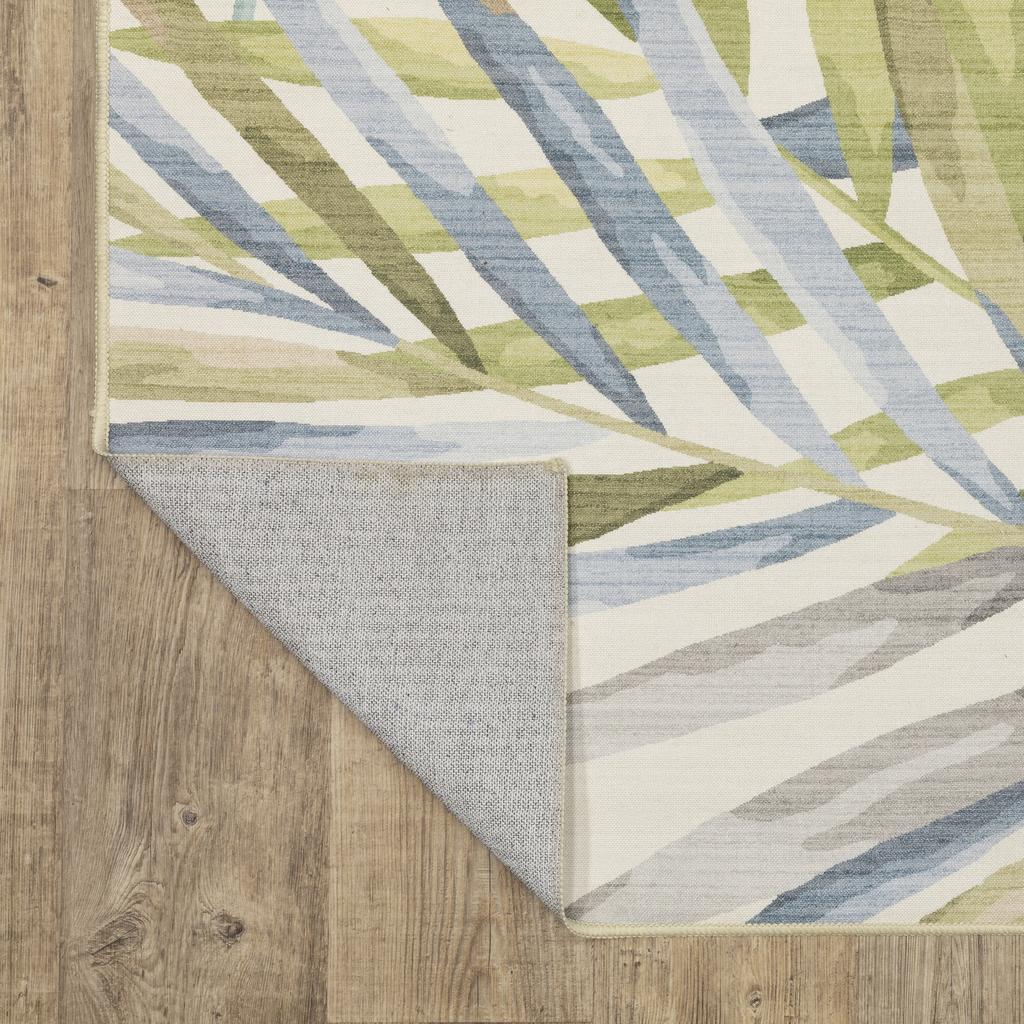 Oriental Weavers Fiji FIJ03 Beige Rectangle Indoor/Outdoor Area Rug Floral Pattern-