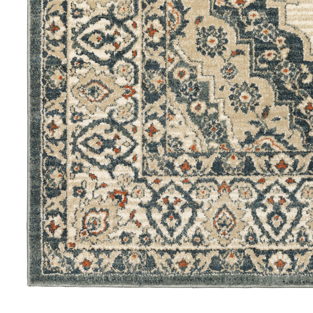 Oriental Weavers Fiona 8020W Multicolor Rectangle Indoor Runner - Stain Resistant Vintage Style Rug with Medallion Design