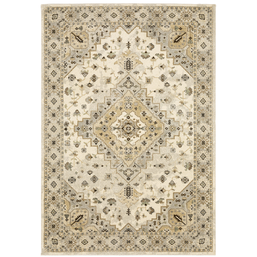 Oriental Weavers Florence 4332X Multicolor Rectangle Indoor Area Rug - Luxuriously Soft & Stain Resistant Vintage Style Rug with Medallion Design-