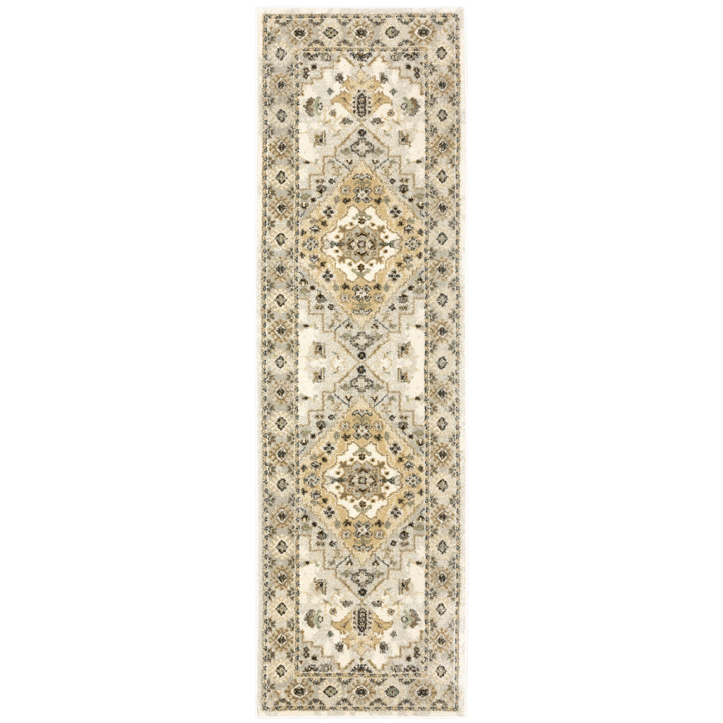 Oriental Weavers Florence 4332X Multicolor Rectangle Indoor Runner - Luxuriously Soft & Stain Resistant Vintage Style Rug with Medallion Design-