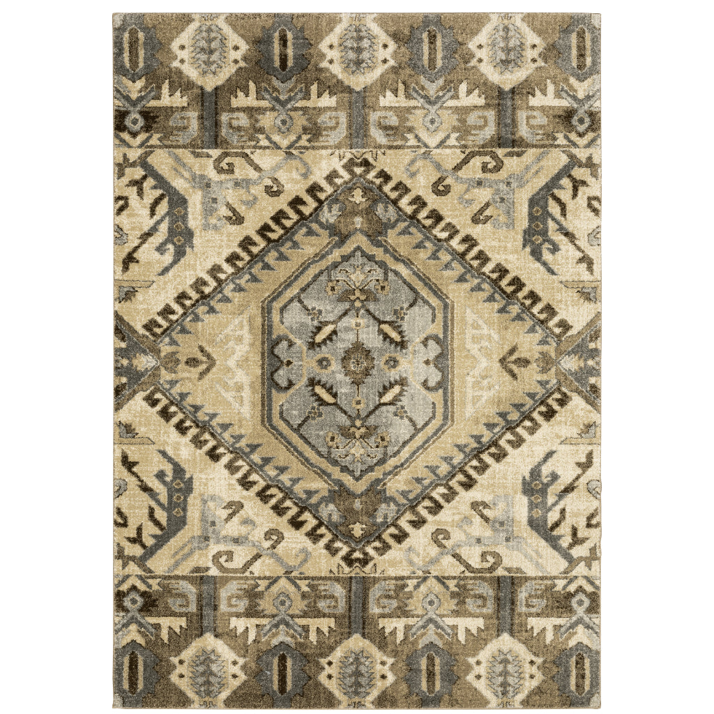 Oriental Weavers Florence 5090D Multicolor Rectangle Indoor Area Rug - Luxuriously Soft & Stain Resistant Vintage Style Rug with Medallion Design-