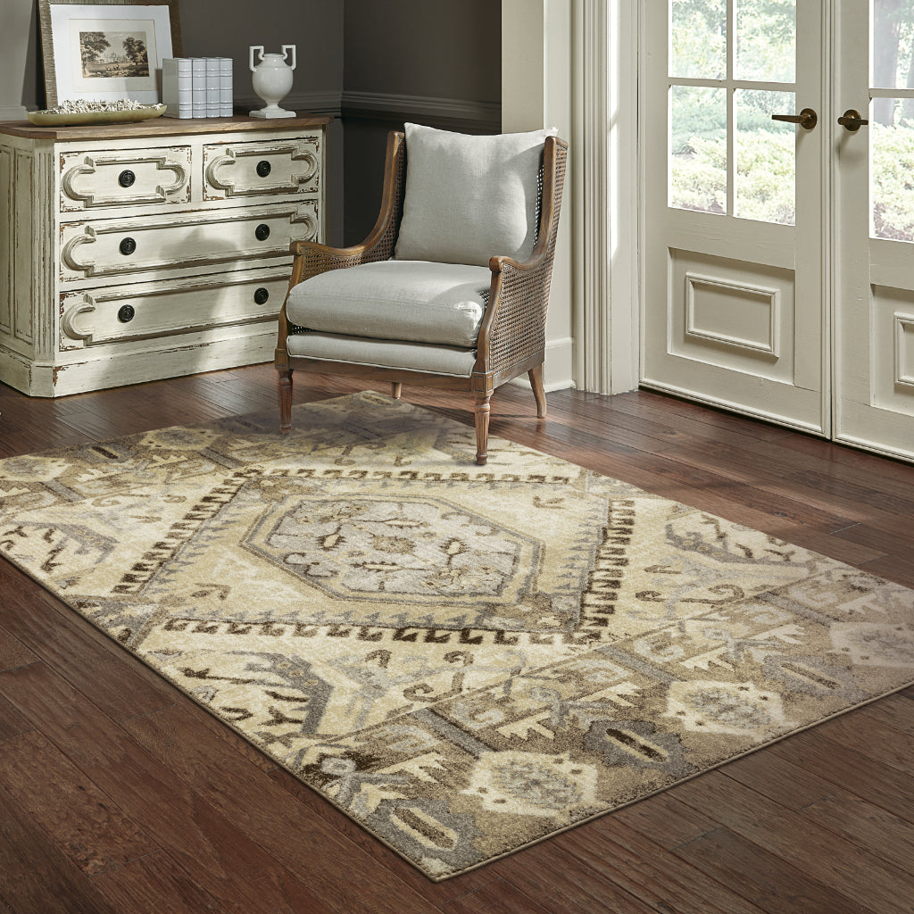 Oriental Weavers Florence 5090D Multicolor Rectangle Indoor Area Rug - Luxuriously Soft & Stain Resistant Vintage Style Rug with Medallion Design-