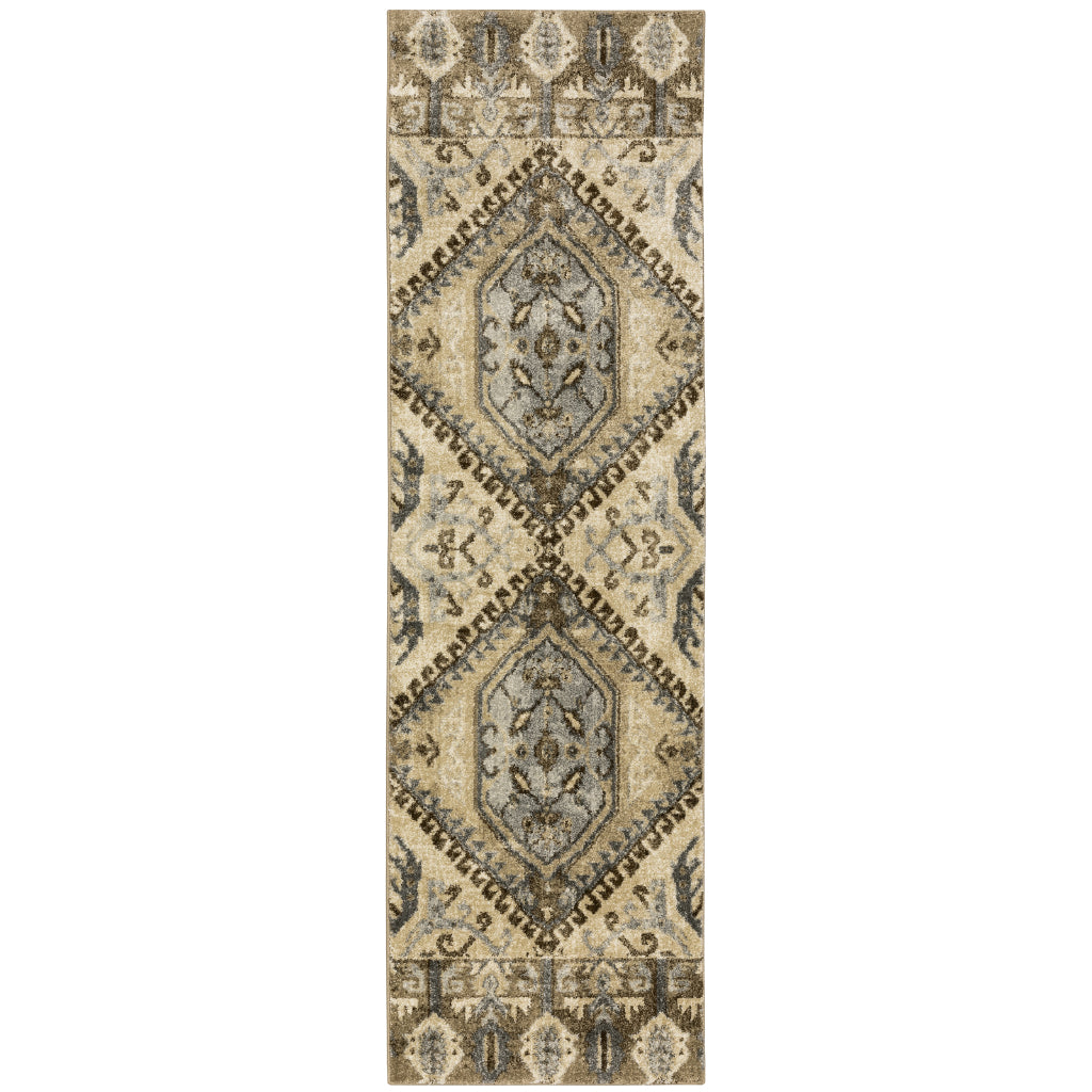 Oriental Weavers Florence 5090D Multicolor Rectangle Indoor Runner - Luxuriously Soft & Stain Resistant Vintage Style Rug with Medallion Design-