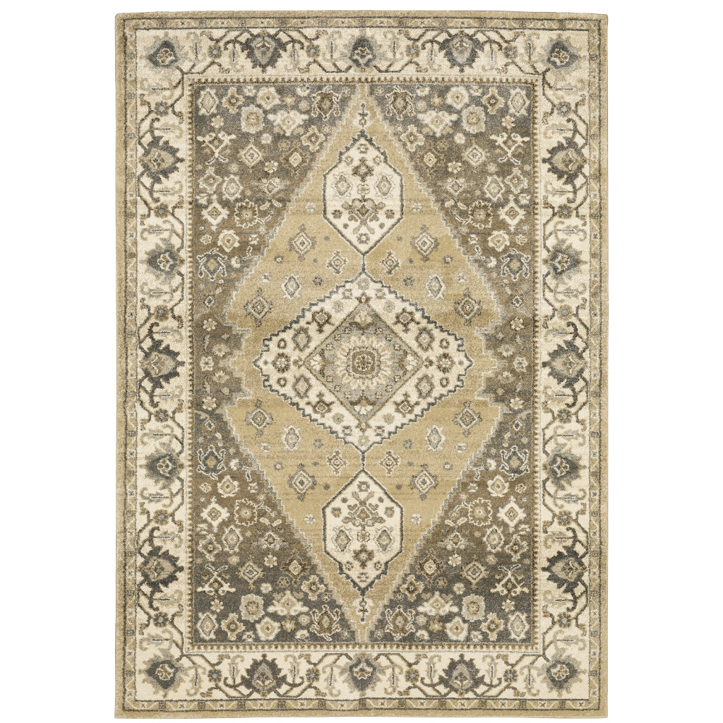 Oriental Weavers Florence 661I6 Multicolor Rectangle Indoor Area Rug - Luxuriously Soft & Stain Resistant Vintage Style Rug with Medallion Design-