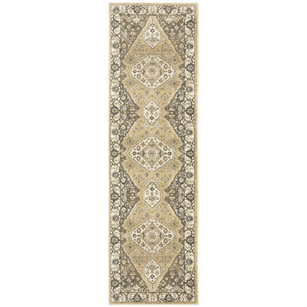 Oriental Weavers Florence 661I6 Multicolor Rectangle Indoor Runner - Luxuriously Soft & Stain Resistant Vintage Style Rug with Medallion Design-
