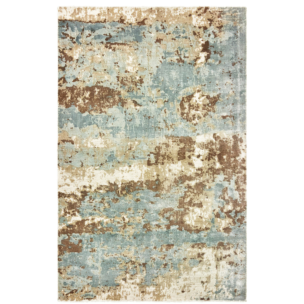 Oriental Weavers Formations 70001 Multicolor Rectangle Indoor Area Rug - Hand Loomed Abstract Rug Made of 100% Viscose