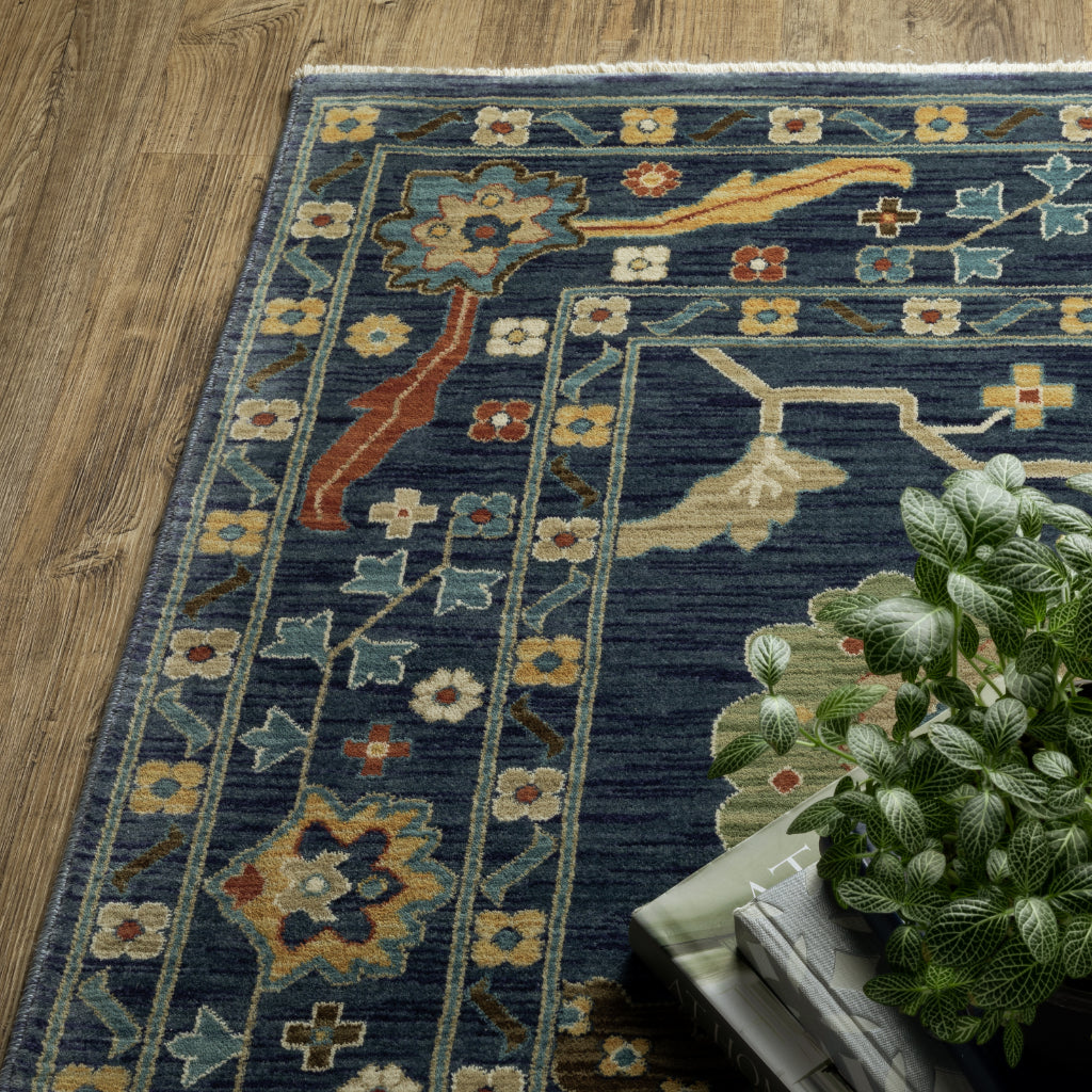 Oriental Weavers Francesca FR03F Multicolor Rectangle Indoor Area Rug - Stain Resistant Floral Rug