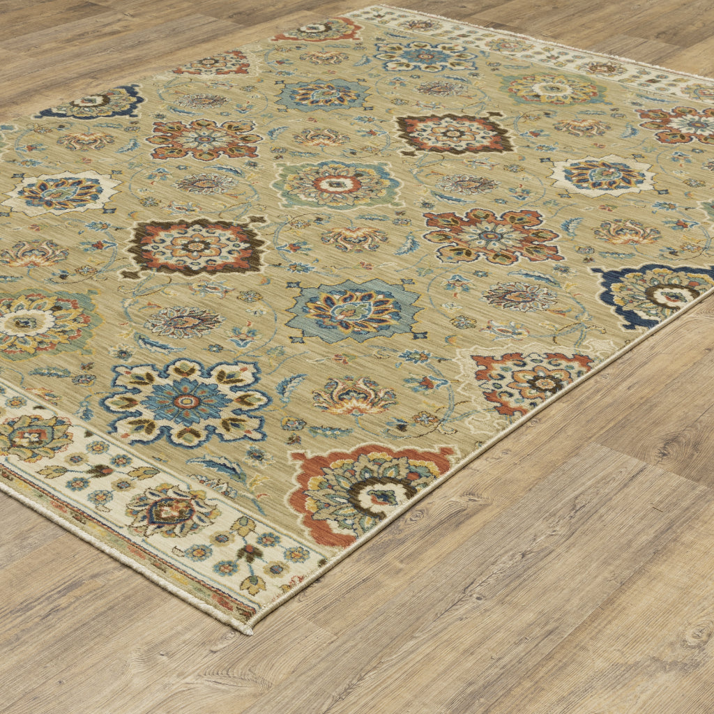 Oriental Weavers Francesca FR05D Multicolor Rectangle Indoor Area Rug - Stain Resistant Floral Rug