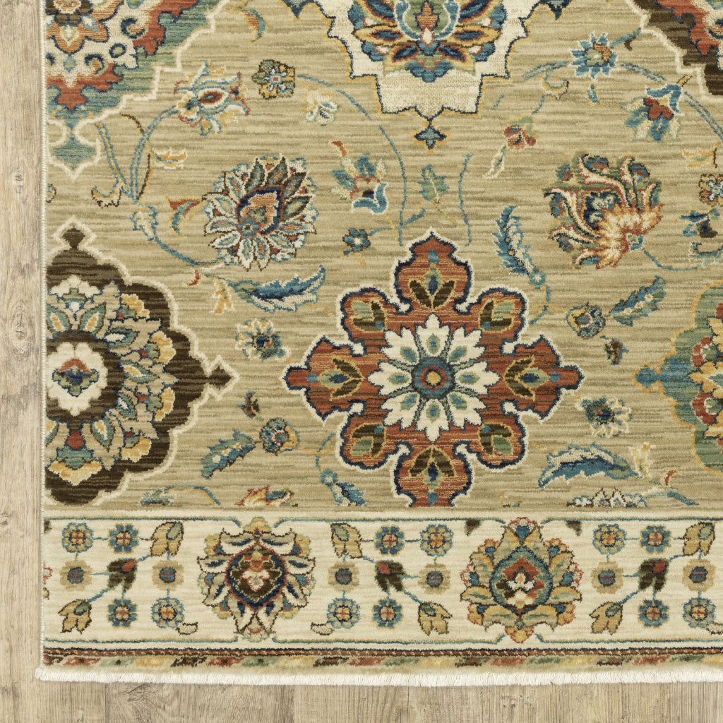 Oriental Weavers Francesca FR05D Multicolor Rectangle Indoor Area Rug - Stain Resistant Floral Rug