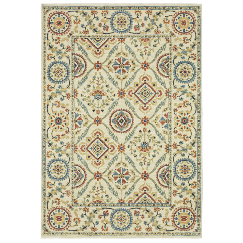 Oriental Weavers Francesca FR07A Multicolor Rectangle Indoor Area Rug - Stain Resistant Floral Rug-