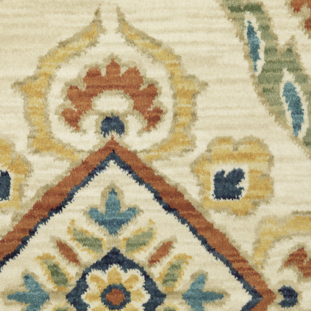Oriental Weavers Francesca FR07A Multicolor Rectangle Indoor Area Rug - Stain Resistant Floral Rug