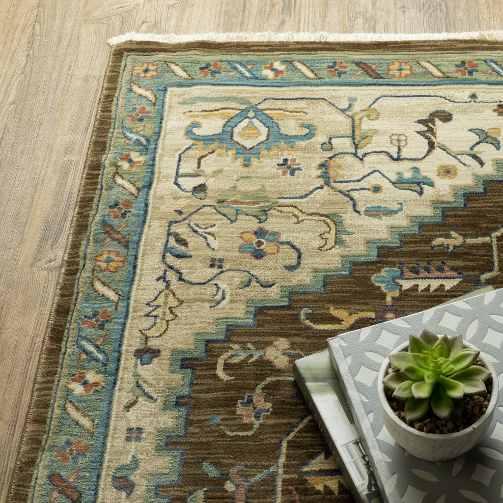 Oriental Weavers Francesca FR09M Multicolor Rectangle Indoor Area Rug - Stain Resistant Floral Rug