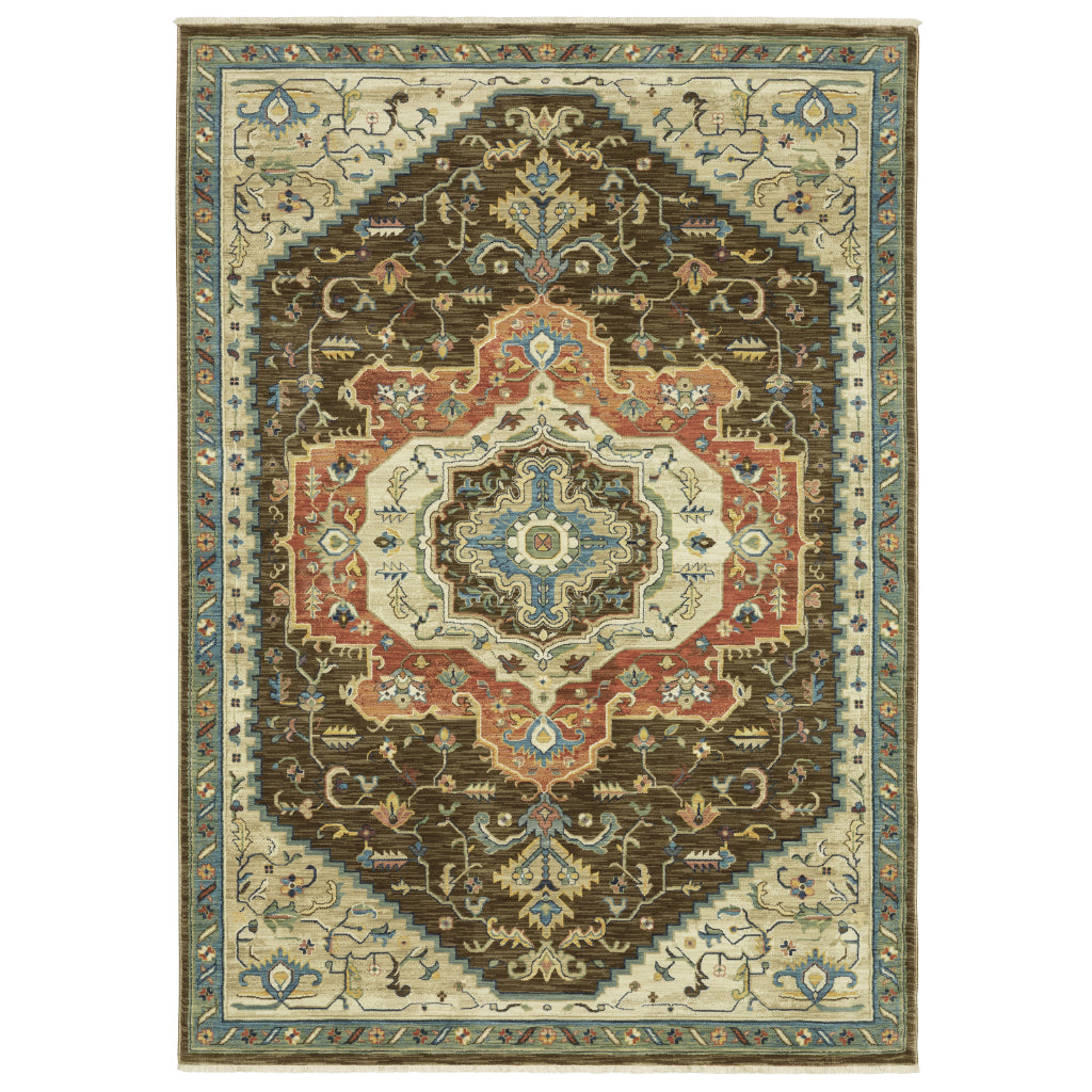 Oriental Weavers Francesca FR09M Multicolor Rectangle Indoor Area Rug - Stain Resistant Floral Rug-