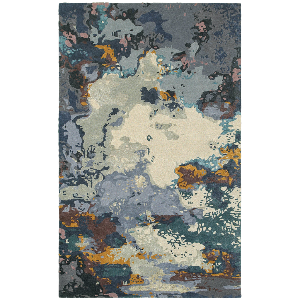 Oriental Weavers Galaxy 21903 Multicolor Rectangle Indoor Area Rug - Hand Tufted Abstract Rug Made of Wool &amp; Viscose