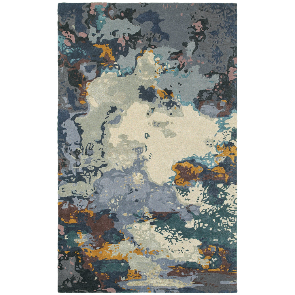 Oriental Weavers Galaxy 21903 Multicolor Rectangle Indoor Area Rug - Hand Tufted Abstract Rug Made of Wool & Viscose-