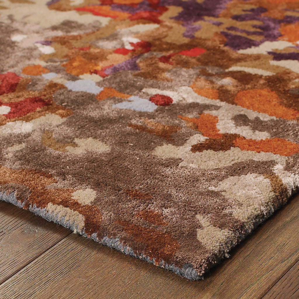 Oriental Weavers Galaxy 21904 Multicolor Rectangle Indoor Runner - Hand Tufted Abstract Rug Made of Wool &amp; Viscose