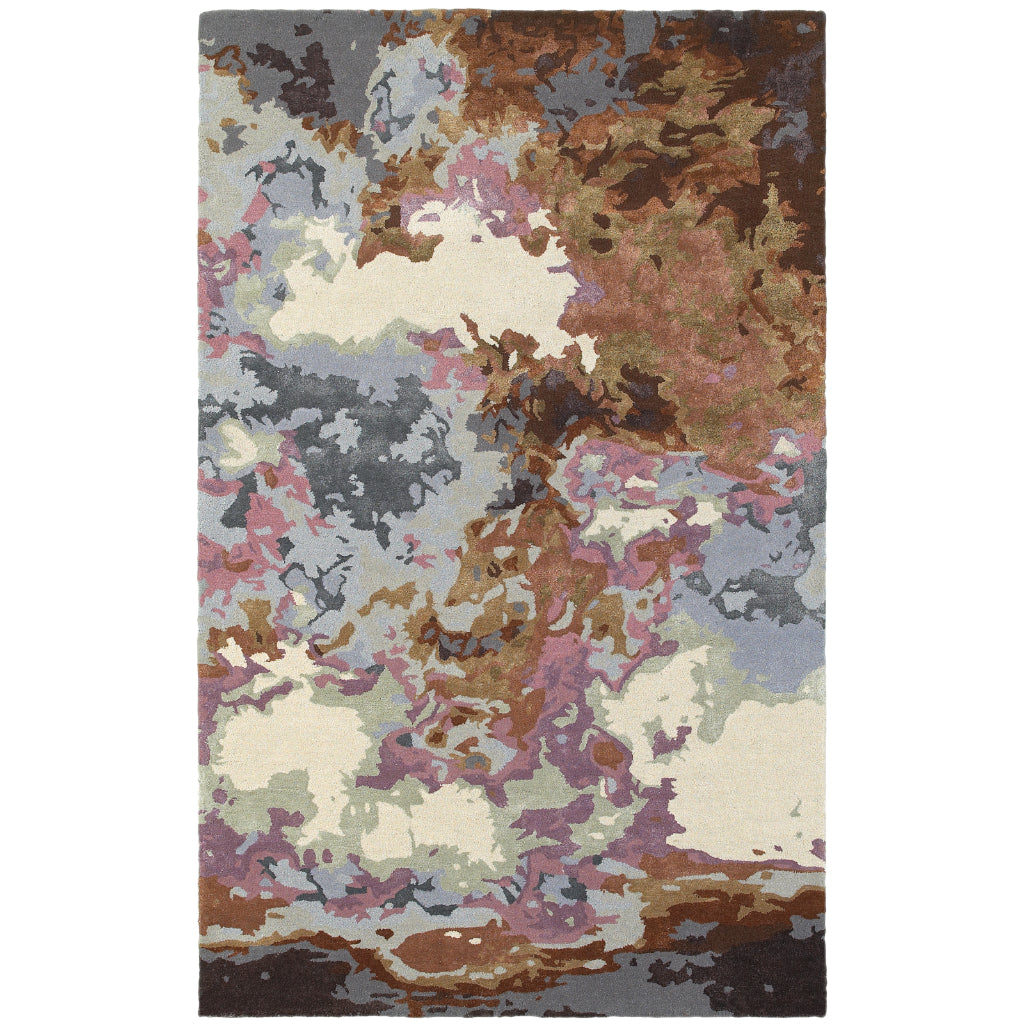 Oriental Weavers Galaxy 21905 Multicolor Rectangle Indoor Area Rug - Hand Tufted Abstract Rug Made of Wool & Viscose-