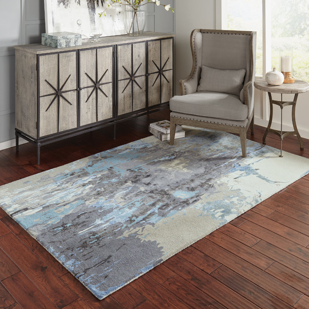 Oriental Weavers Galaxy 21906 Multicolor Rectangle Indoor Area Rug - Hand Tufted Abstract Rug Made of Wool & Viscose-
