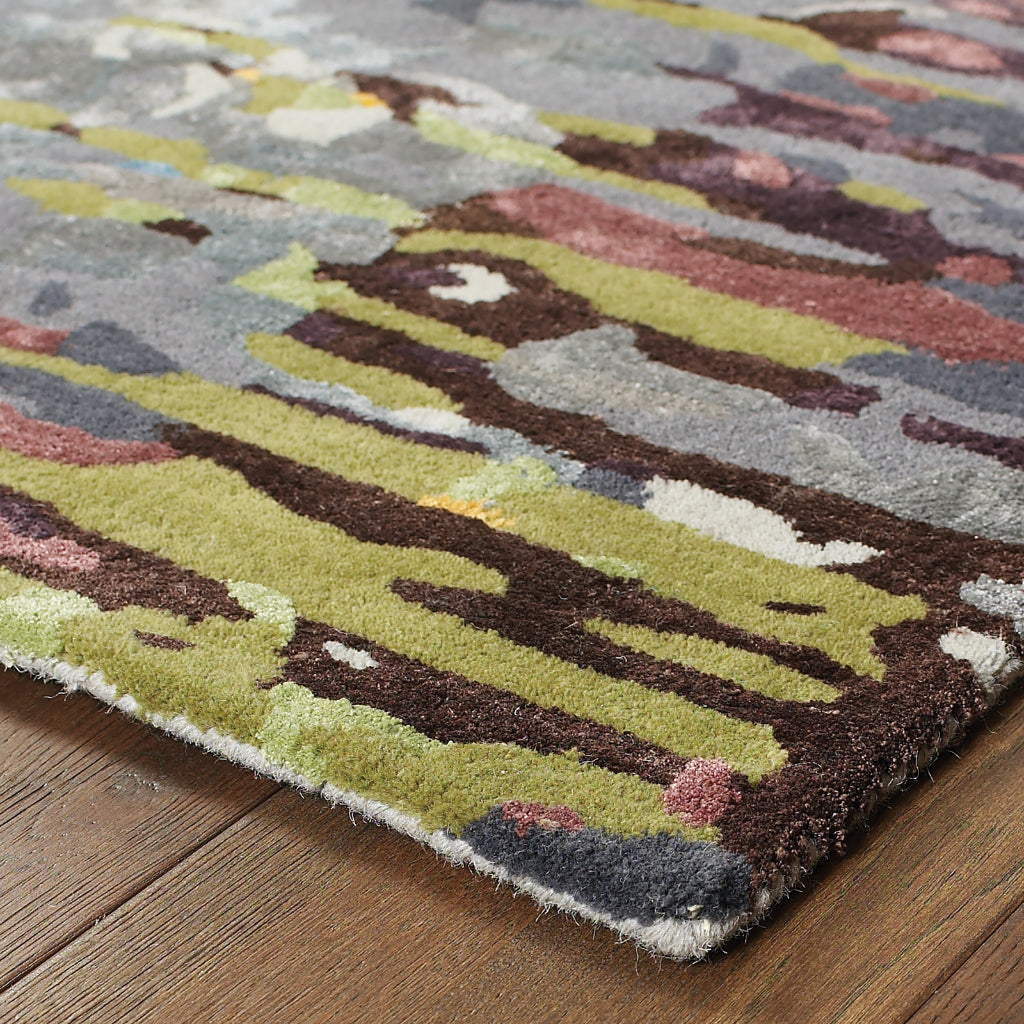 Oriental Weavers Galaxy 21907 Multicolor Rectangle Indoor Runner - Hand Tufted Abstract Rug Made of Wool &amp; Viscose