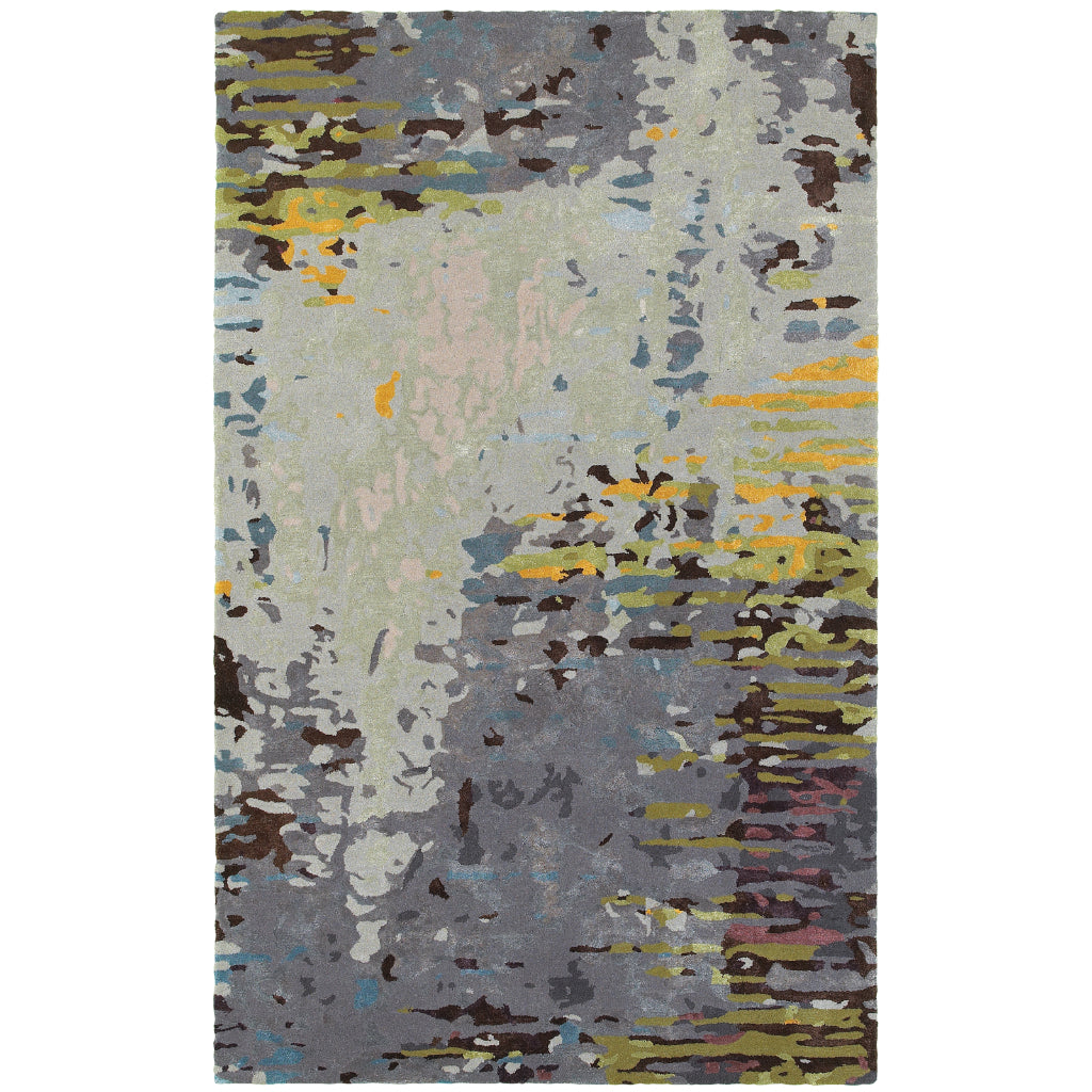 Oriental Weavers Galaxy 21907 Multicolor Rectangle Indoor Area Rug - Hand Tufted Abstract Rug Made of Wool &amp; Viscose