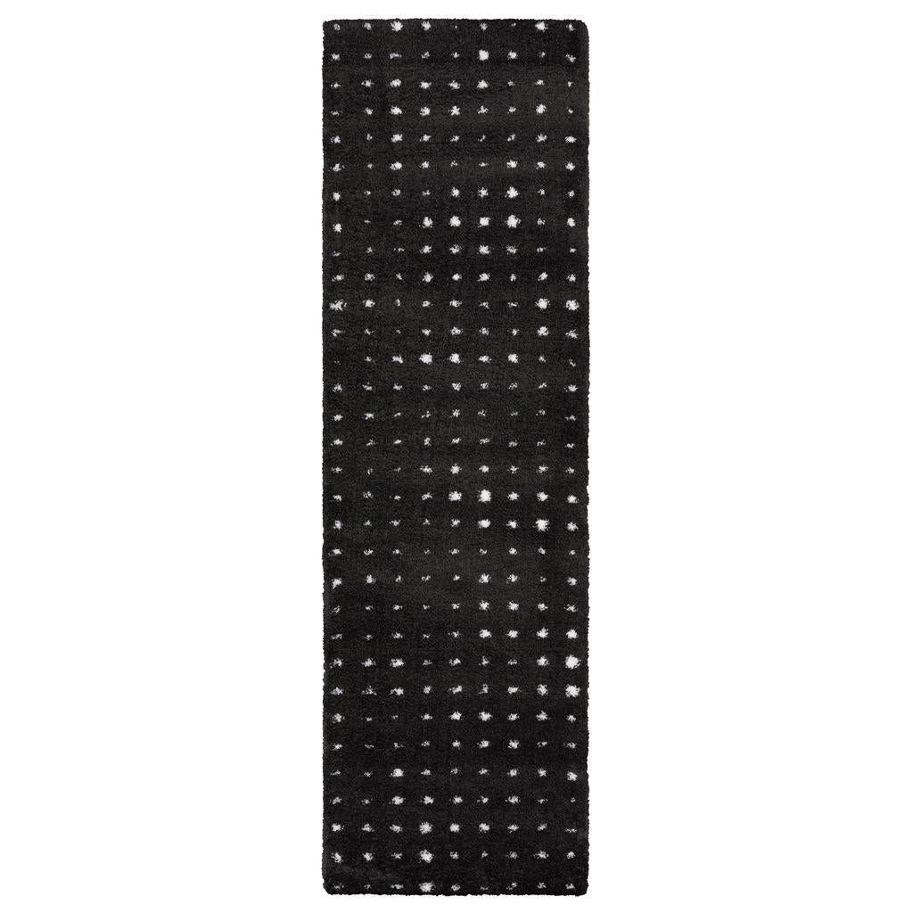 Oriental Weavers Galileo GAL04 Black Rectangle Indoor Runner Circles Pattern-