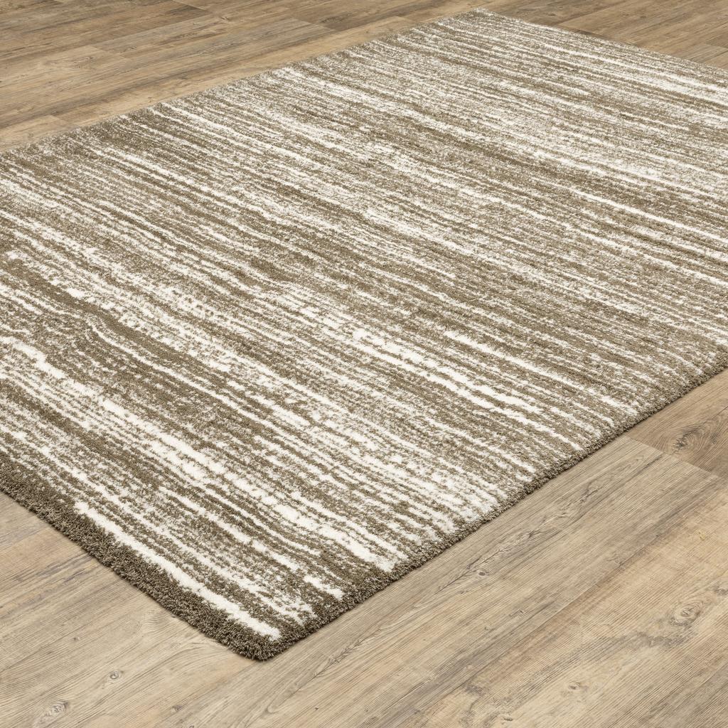 Oriental Weavers Galileo GAL05 Brown Rectangle Indoor Area Rug Stripes Pattern-