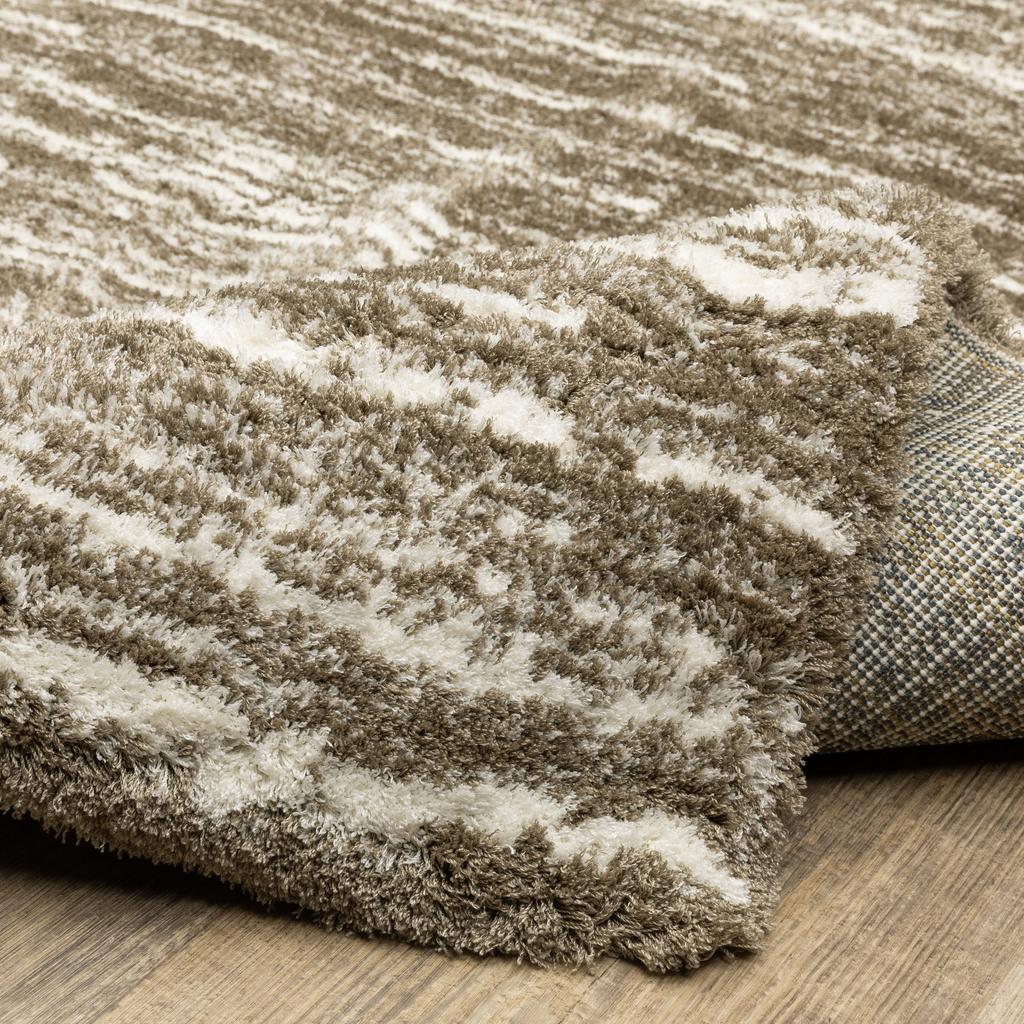 Oriental Weavers Galileo GAL05 Brown Rectangle Indoor Area Rug Stripes Pattern-