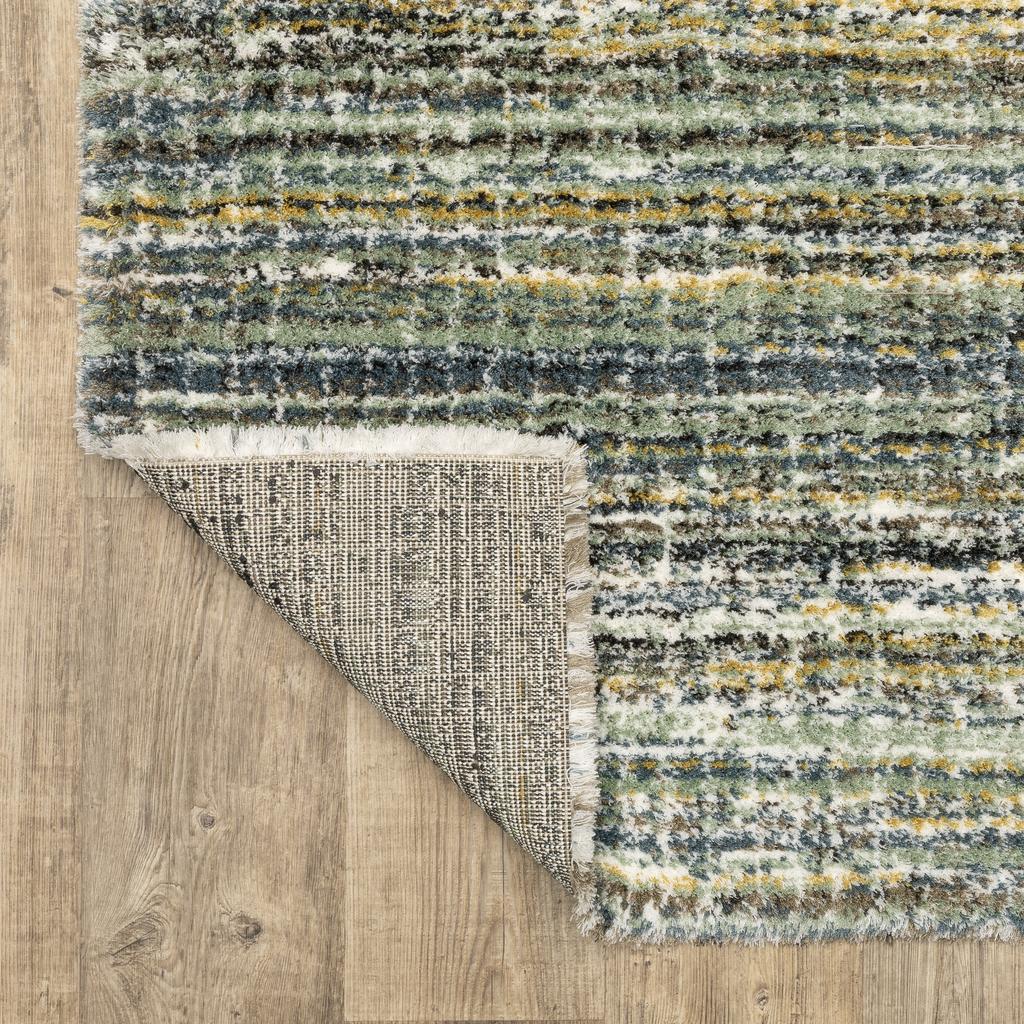 Oriental Weavers Galileo GAL07 Green Rectangle Indoor Area Rug Gridwork Pattern-