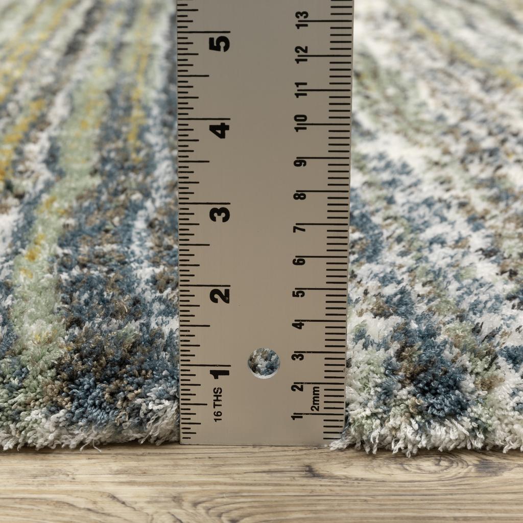 Oriental Weavers Galileo GAL07 Green Rectangle Indoor Runner Gridwork Pattern-