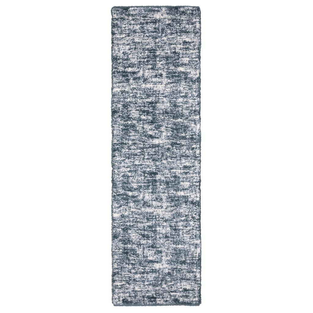 Oriental Weavers Galileo GAL08 Blue Rectangle Indoor Runner Gridwork Pattern-