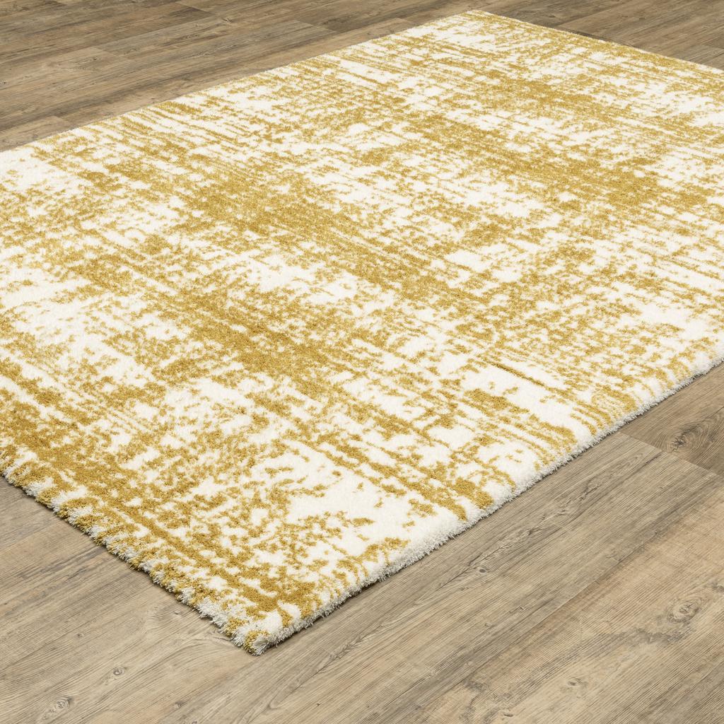 Oriental Weavers Galileo GAL10 Gold Rectangle Indoor Area Rug Abstract Pattern-