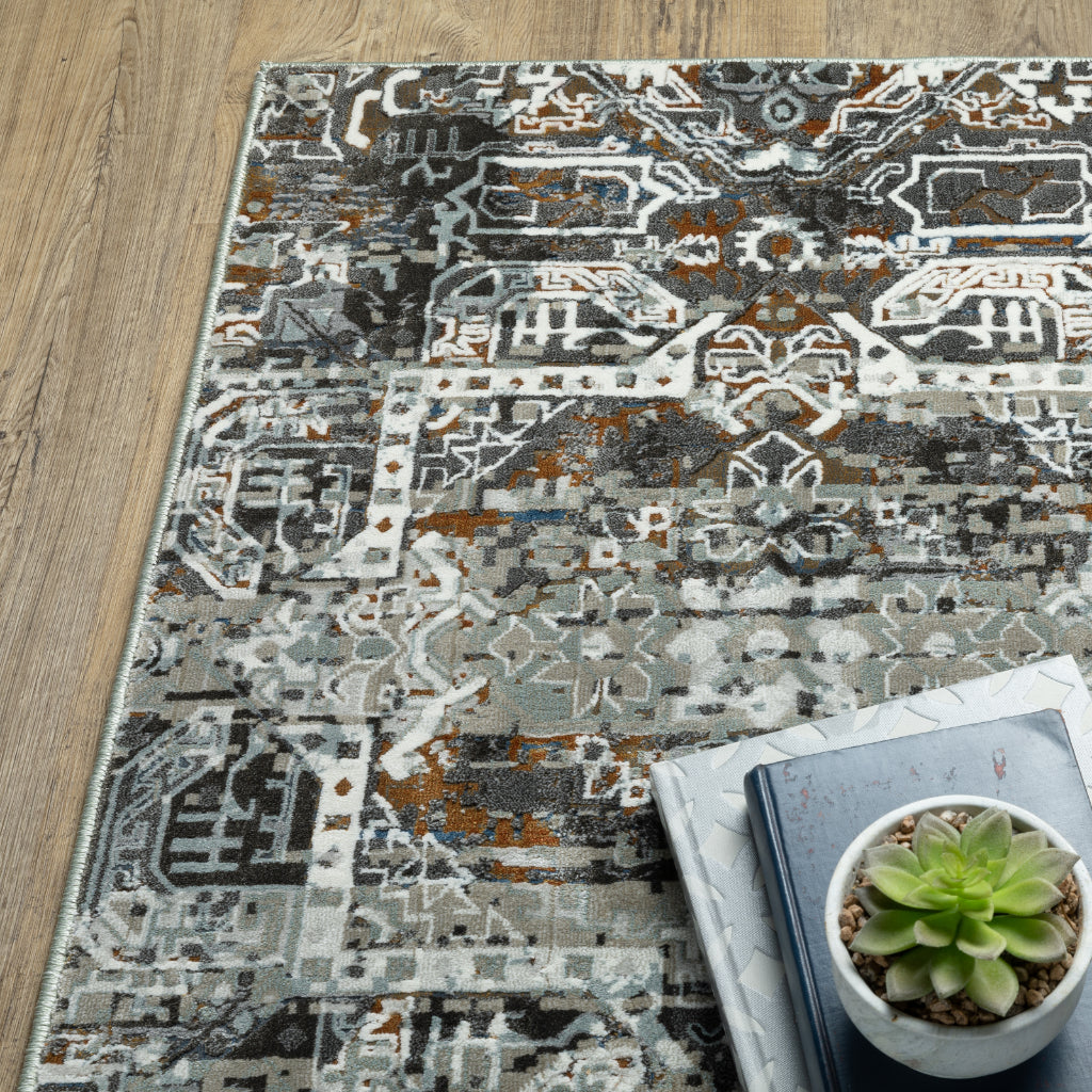 Oriental Weavers Gemini 2060V Multicolor Rectangle Indoor Runner - Stain Resistant Modern Rug