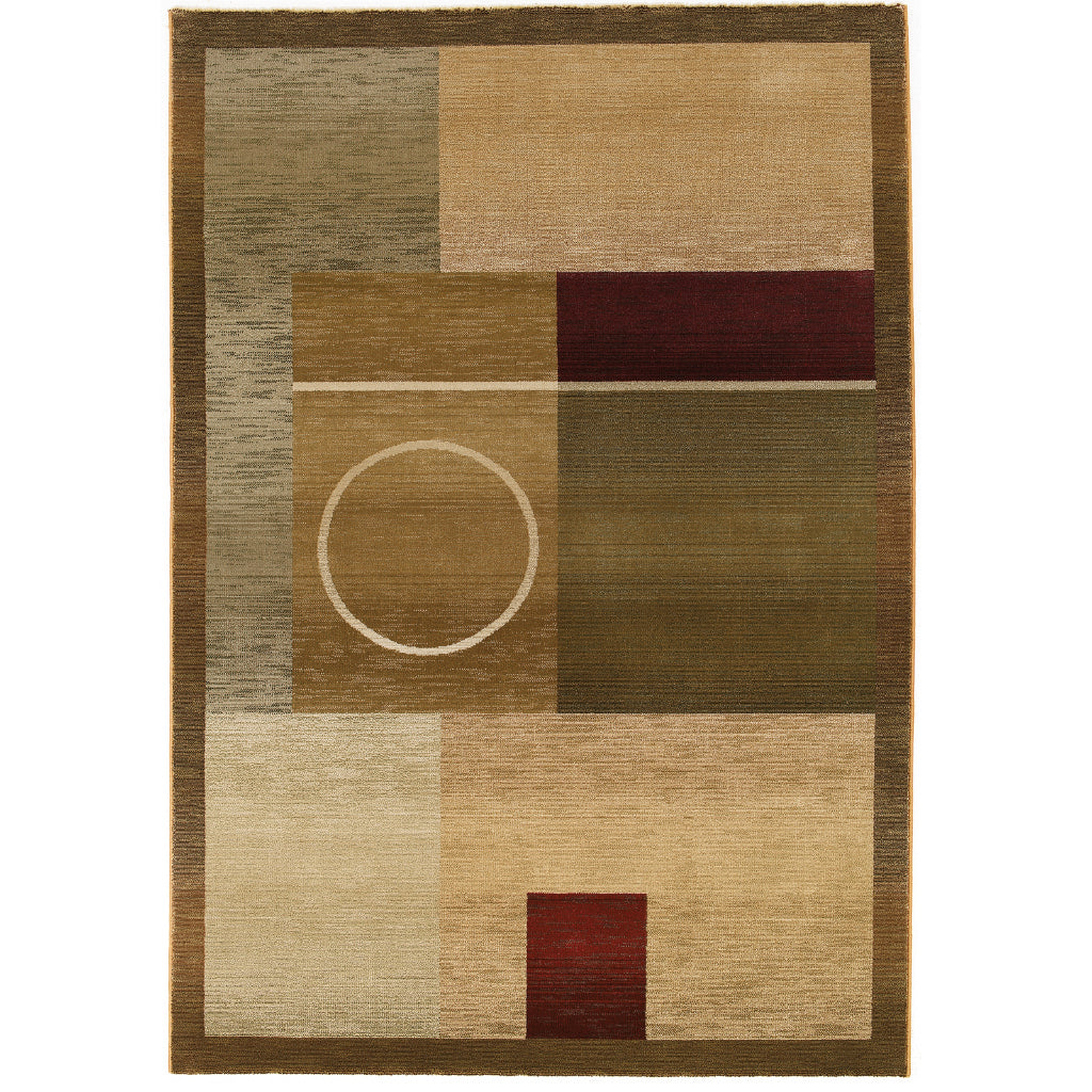 Oriental Weavers Generations 1987G Multicolor Rectangle Indoor Area Rug - Stain Resistant Contemporary Rug with Geometric Design