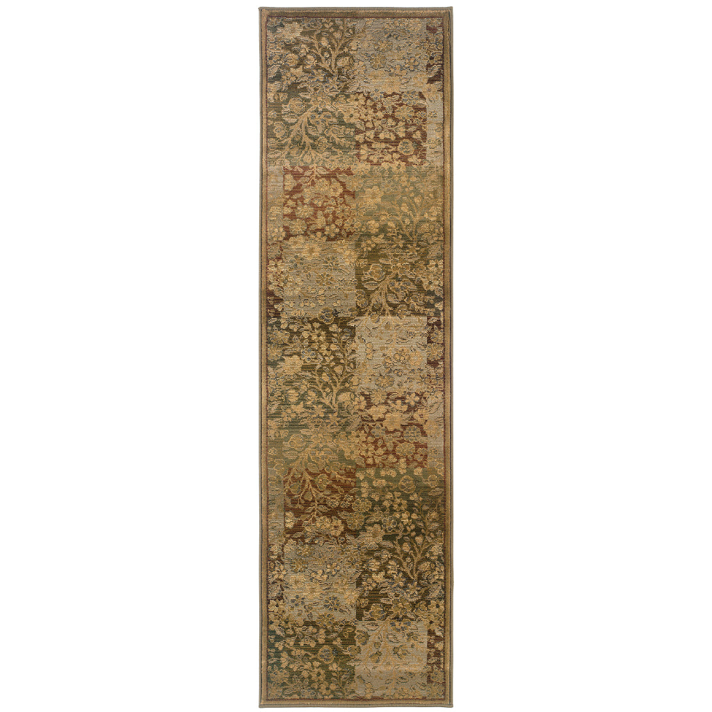Oriental Weavers Generations 3435Y Multicolor Rectangle Indoor Runner - Stain Resistant Floral Rug