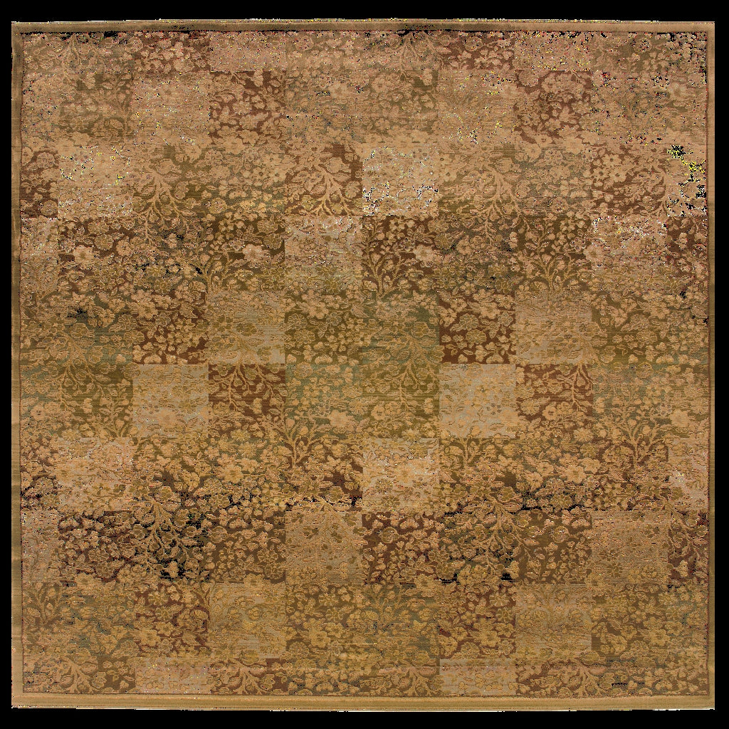 Oriental Weavers Generations 3435Y Multicolor Square Indoor Area Rug - Stain Resistant Floral Rug