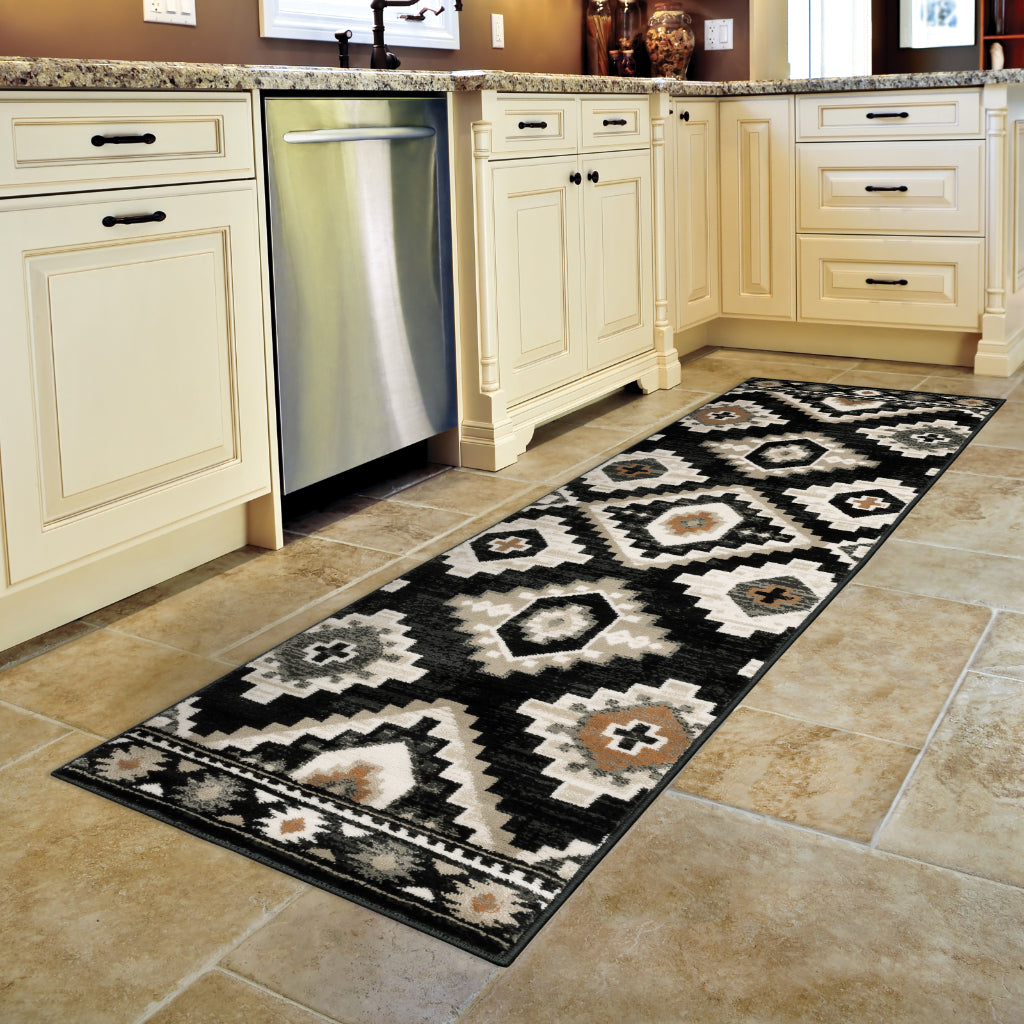 Oriental Weavers Georgia 605F0 Multicolor Rectangle Indoor Runner - Stain Resistant Farmhouse Rug